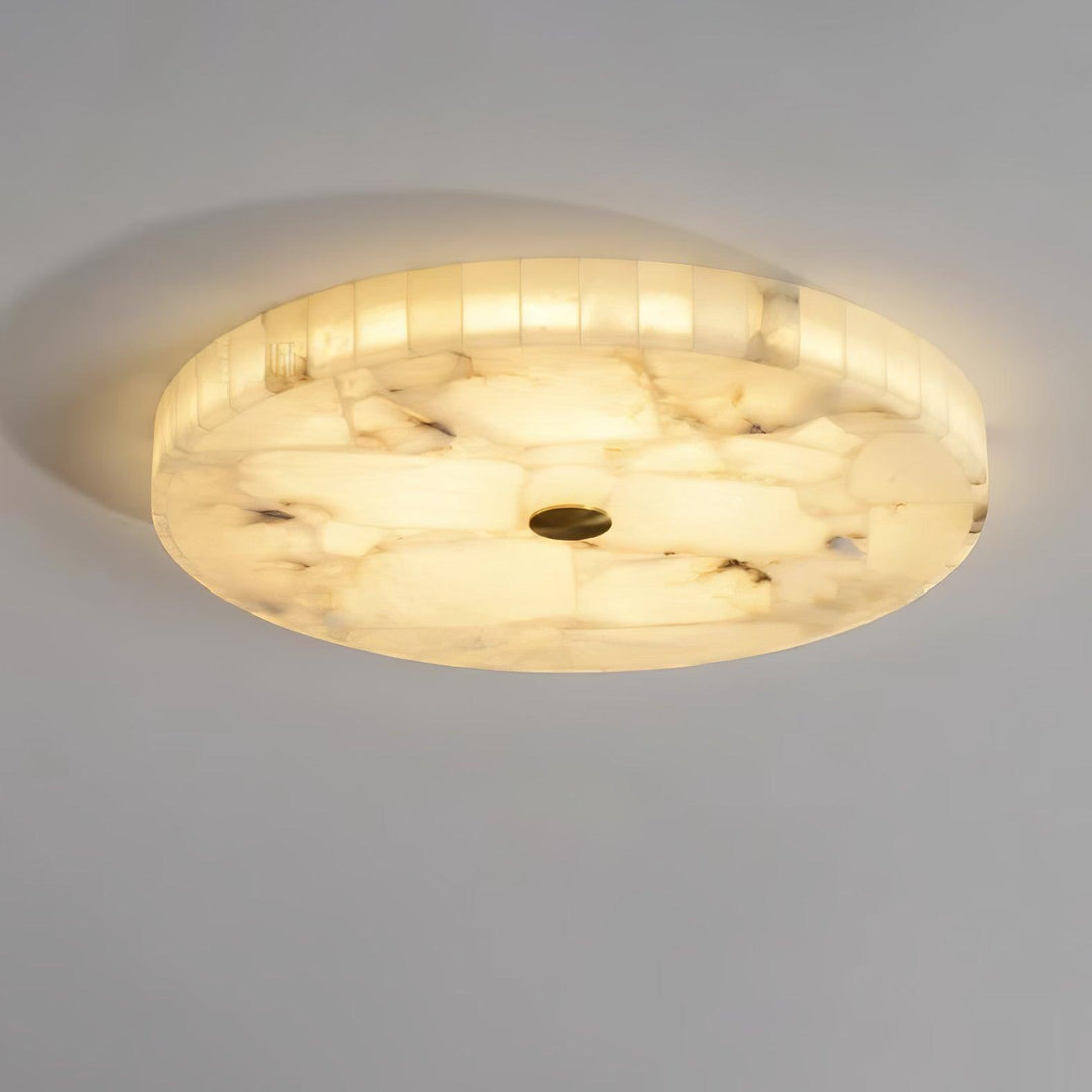 Round Alabaster Ceiling Lamp - Vakkerlight