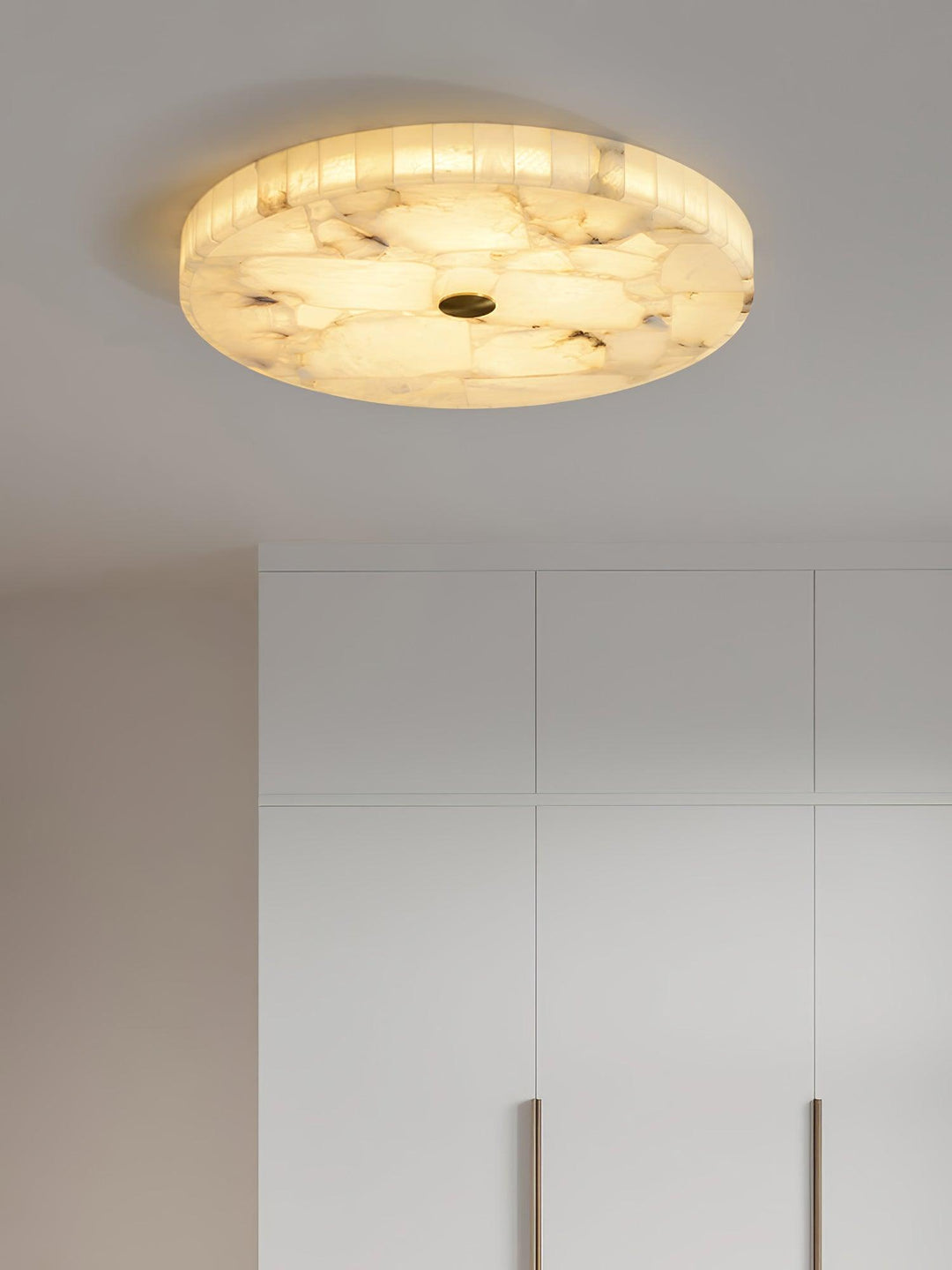 Round Alabaster Ceiling Lamp - Vakkerlight