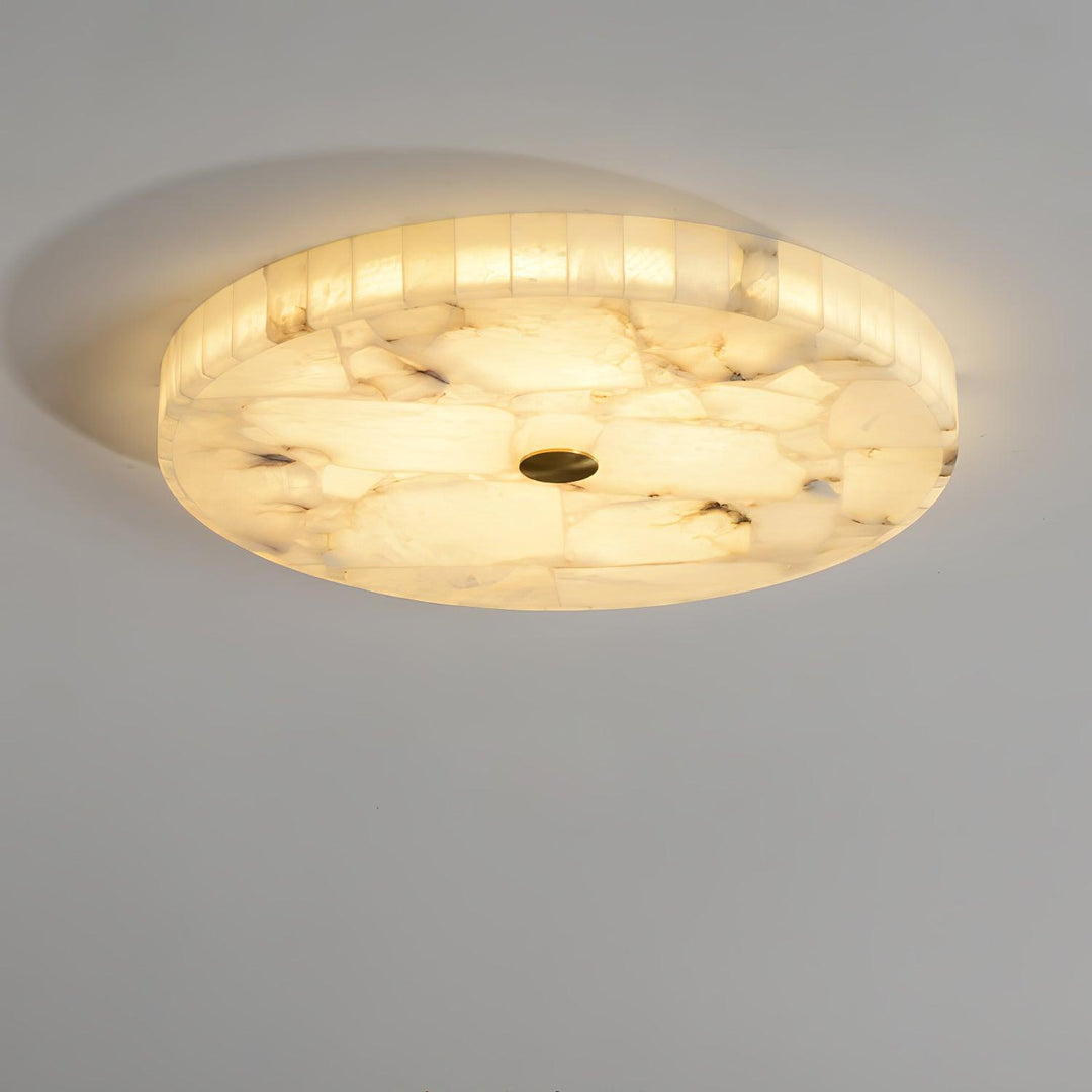 Round Alabaster Ceiling Lamp - Vakkerlight