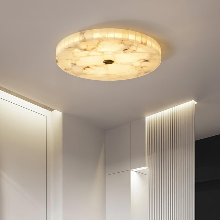 Round Alabaster Ceiling Lamp - Vakkerlight