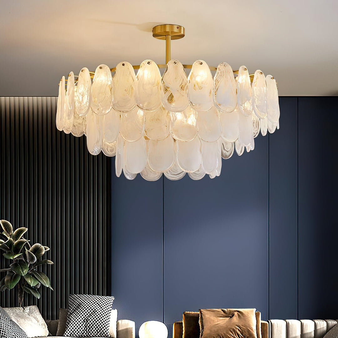 Round Cloud Glass Chandelier - Vakkerlight