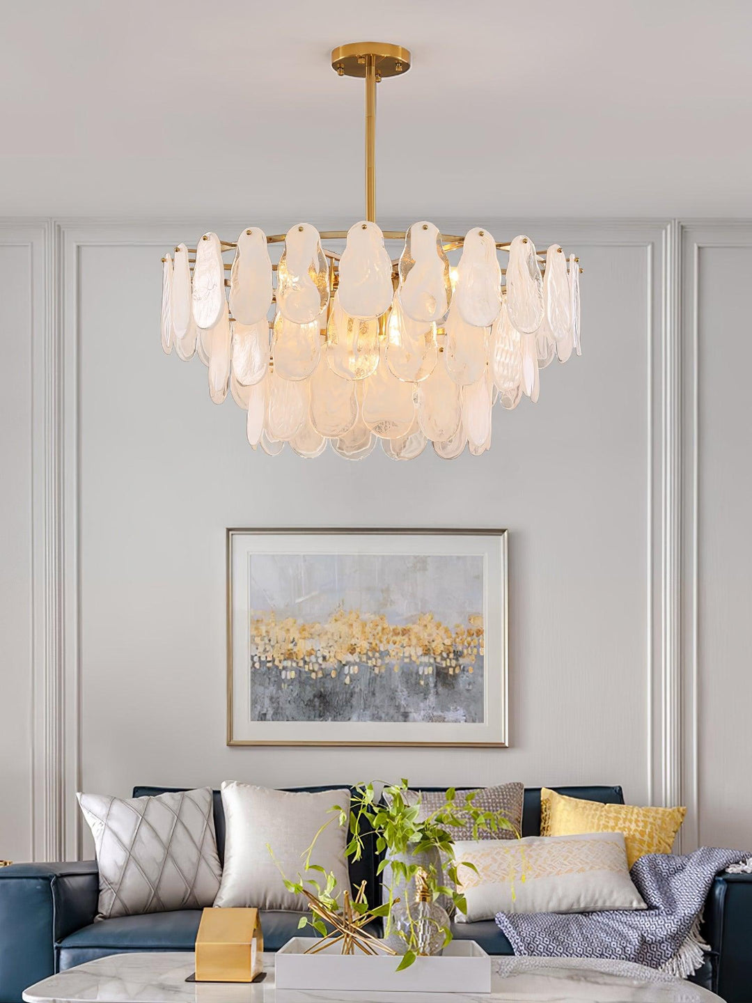 Round Cloud Glass Chandelier - Vakkerlight