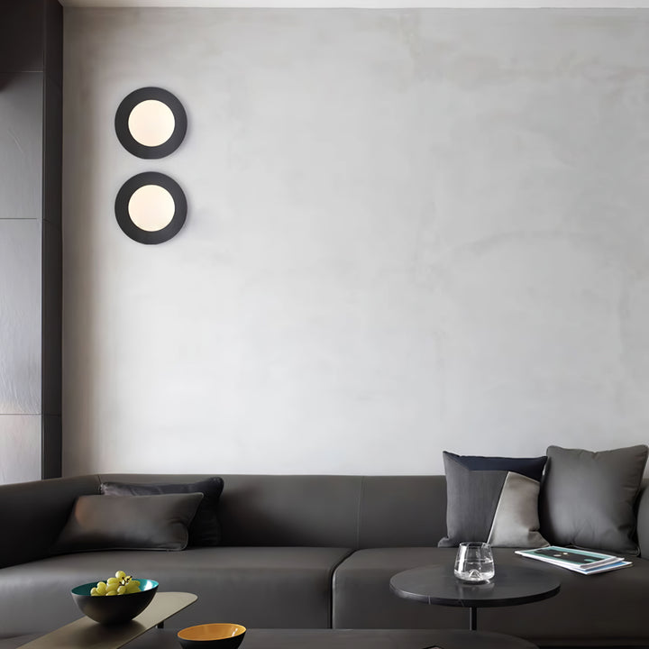 Round Glass Art Wall Lamp