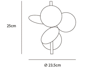 Round Macaron Wandleuchte — Dimension drawings 1