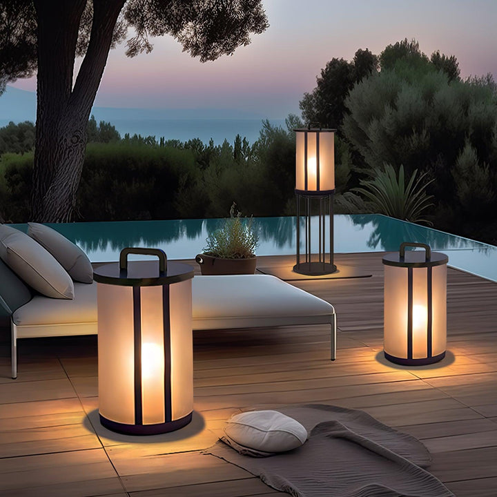 Round Pillar Acrylic Lantern Outdoor Lamp - Vakkerlight