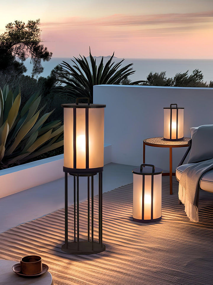 Round Pillar Acrylic Lantern Outdoor Lamp - Vakkerlight