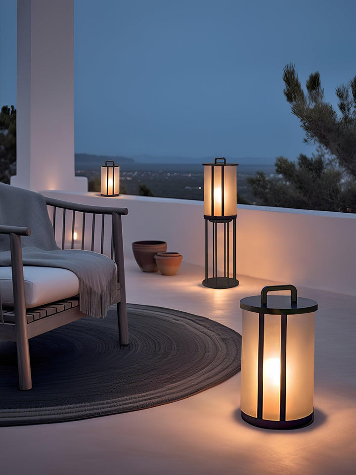 Round Pillar Acrylic Lantern Outdoor Lamp - Vakkerlight