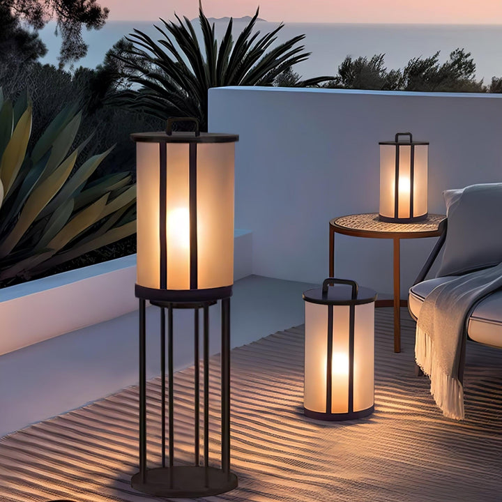 Round Pillar Acrylic Lantern Outdoor Lamp - Vakkerlight