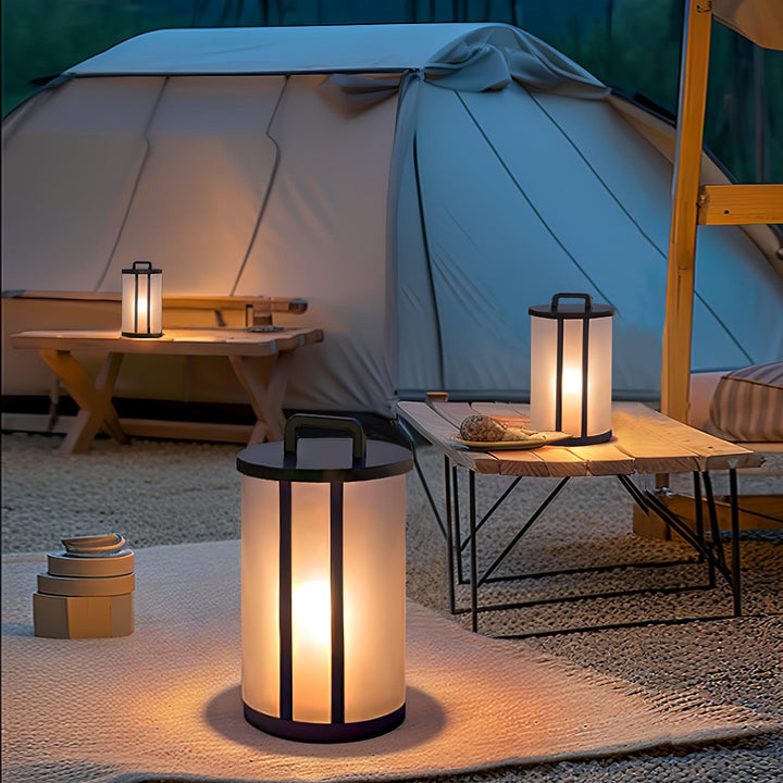 Round Pillar Acrylic Lantern Outdoor Lamp - Vakkerlight