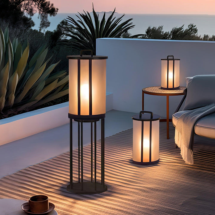 Round Pillar Acrylic Lantern Outdoor Lamp - Vakkerlight