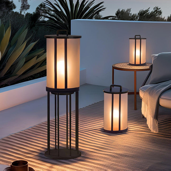 Round Pillar Acrylic Lantern Outdoor Lamp - Vakkerlight