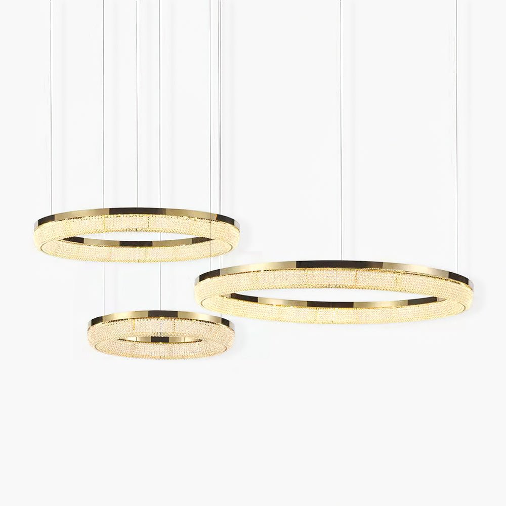 Round Ring Crystal Chandeliers - Vakkerlight