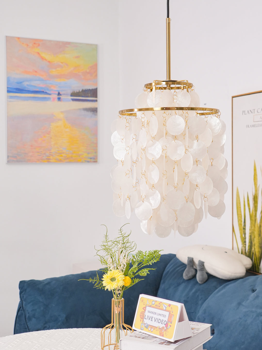 Round Shell Chandelier