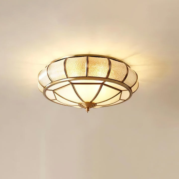 Round Textured Glass Ceiling Light - Vakkerlight