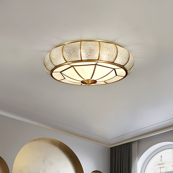 Round Textured Glass Ceiling Light - Vakkerlight