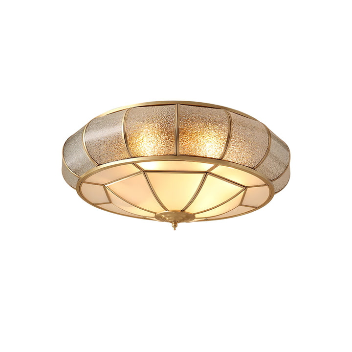 Round Textured Glass Ceiling Light - Vakkerlight