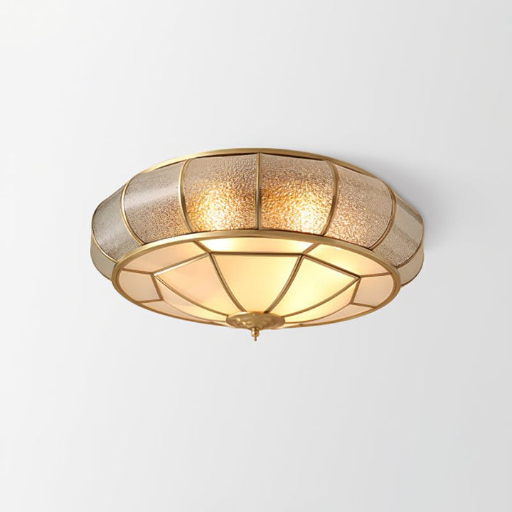 Round Textured Glass Ceiling Light - Vakkerlight