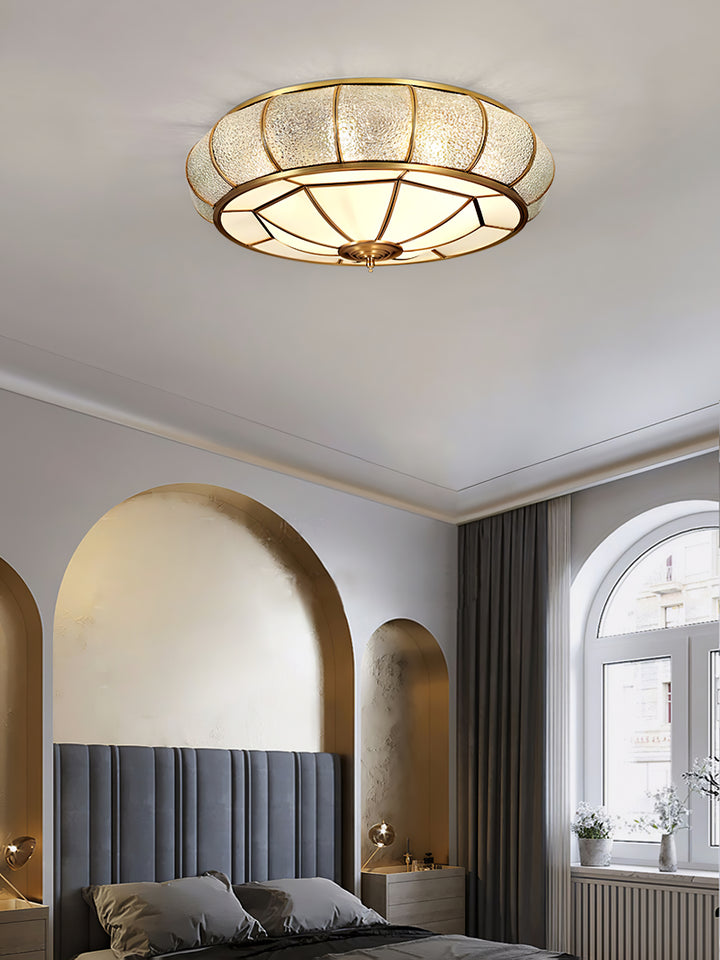 Round Textured Glass Ceiling Light - Vakkerlight