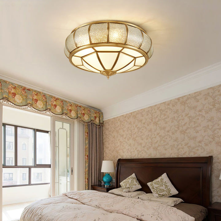 Round Textured Glass Ceiling Light - Vakkerlight