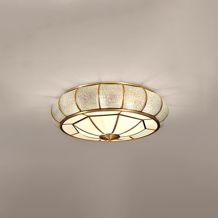 Round Textured Glass Ceiling Light - Vakkerlight