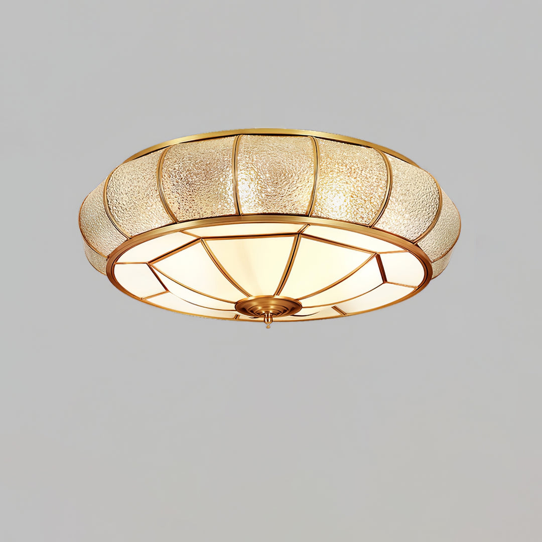 Round Textured Glass Ceiling Light - Vakkerlight