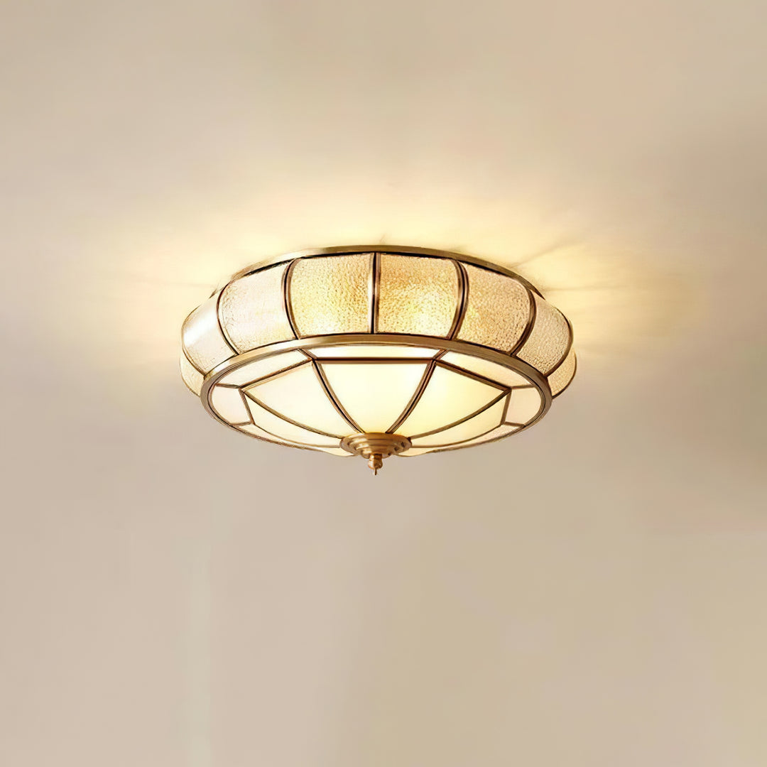 Round Textured Glass Ceiling Light - Vakkerlight