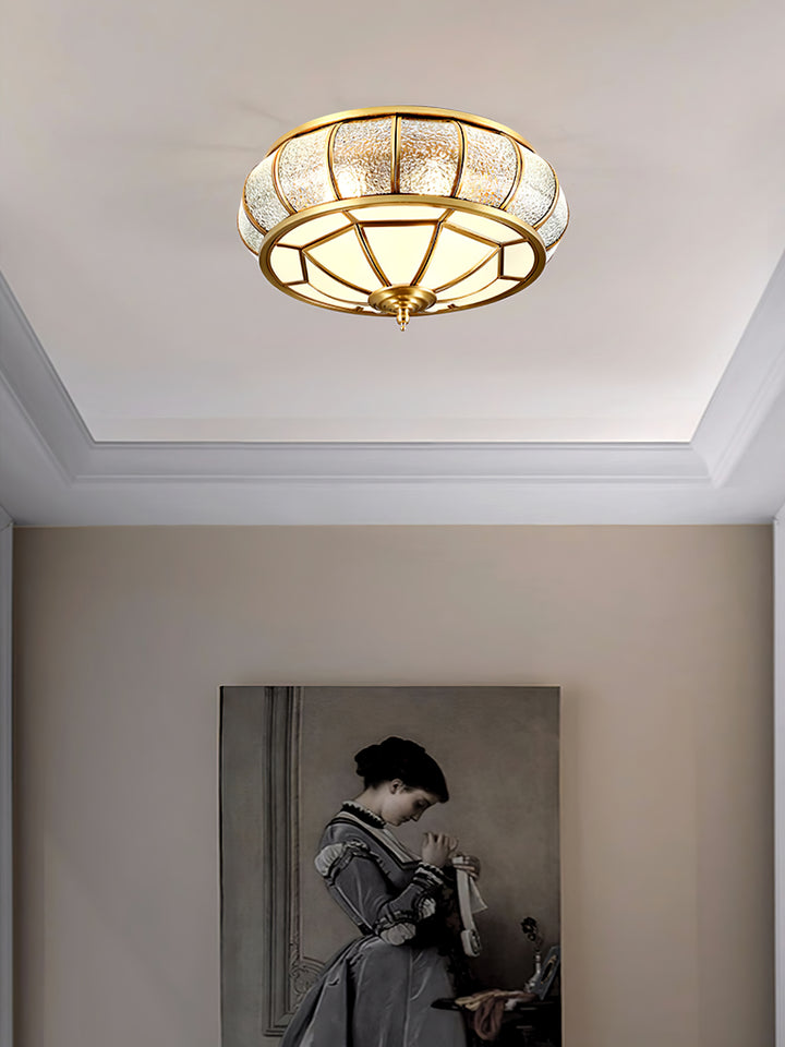 Round Textured Glass Ceiling Light - Vakkerlight