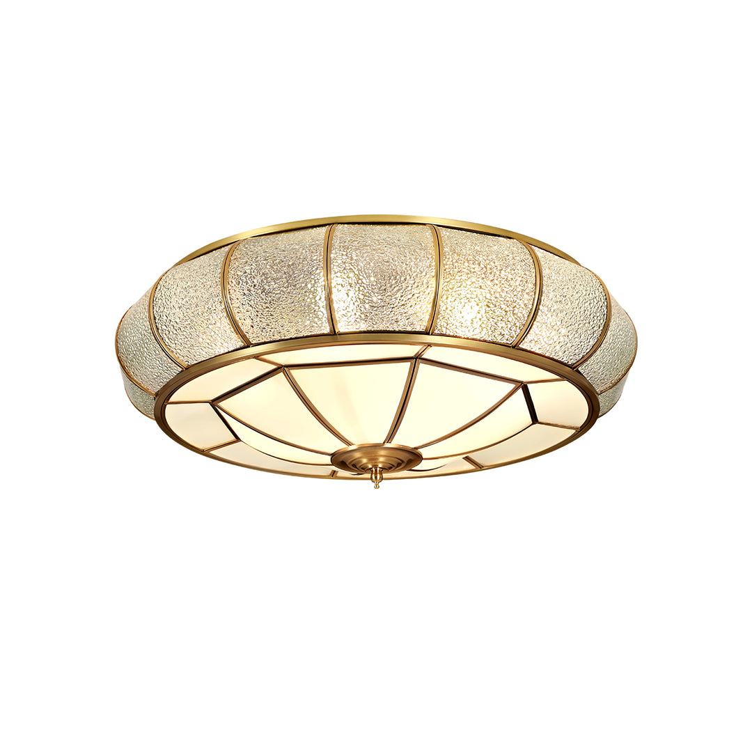 Round Textured Glass Ceiling Light - Vakkerlight