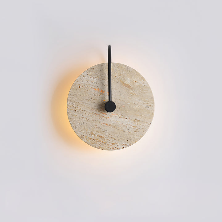 Round Travertine Wall Lamp