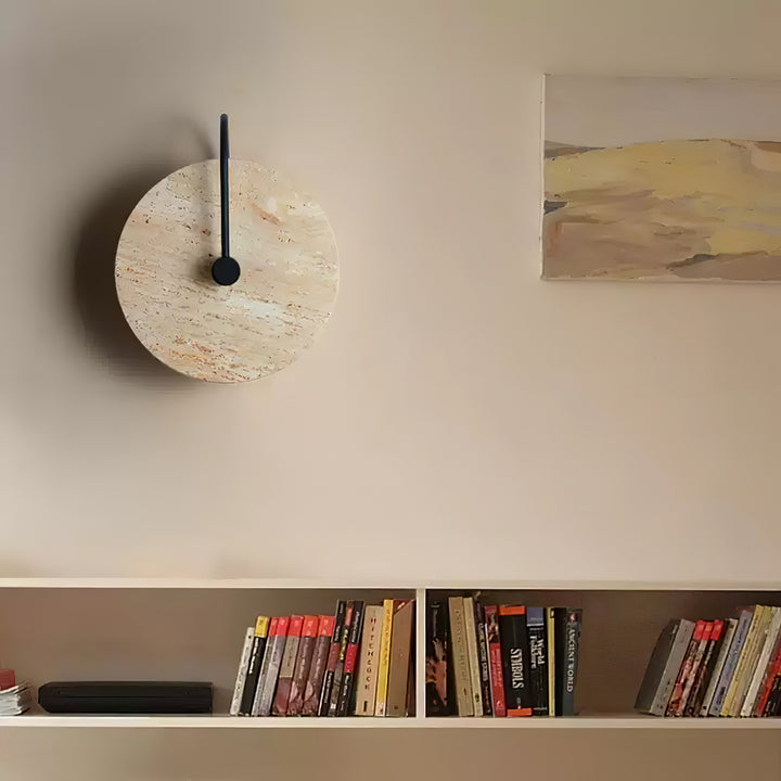 Round Travertine Wall Lamp