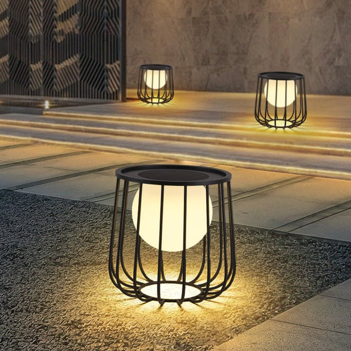 Rowan Cage Solar Lantern Outdoor Lamp - Vakkerlight