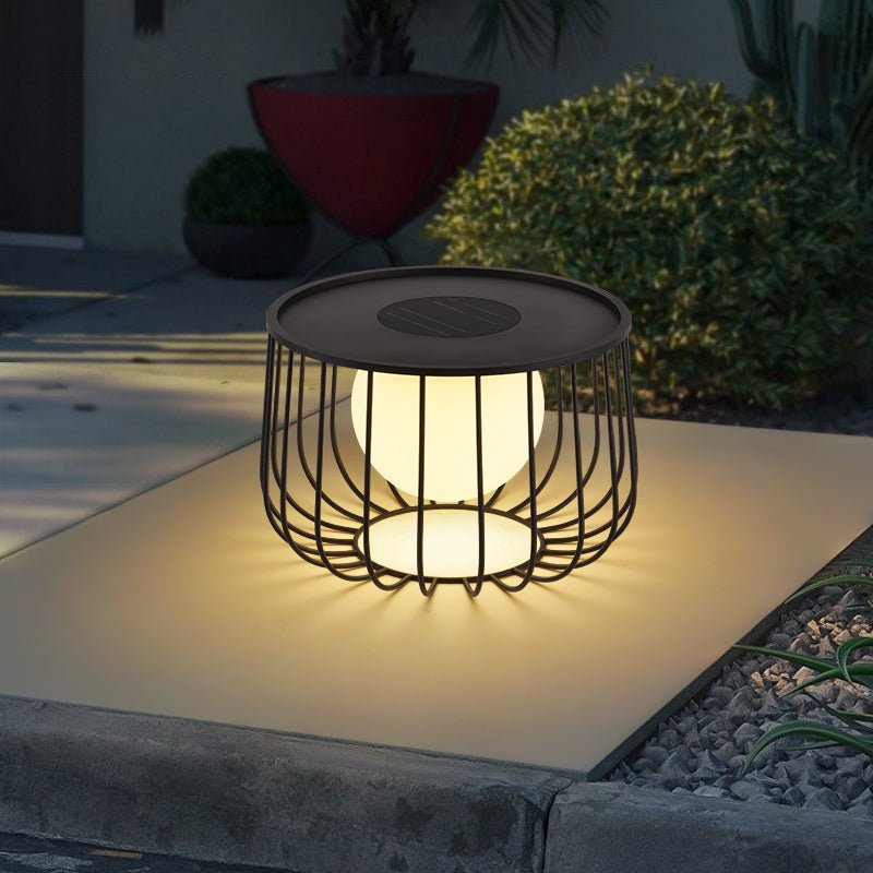 Rowan Cage Solar Lantern Outdoor Lamp - Vakkerlight