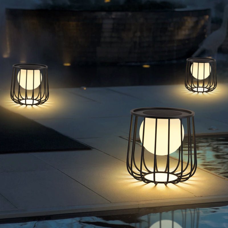 Rowan Cage Solar Lantern Outdoor Lamp - Vakkerlight