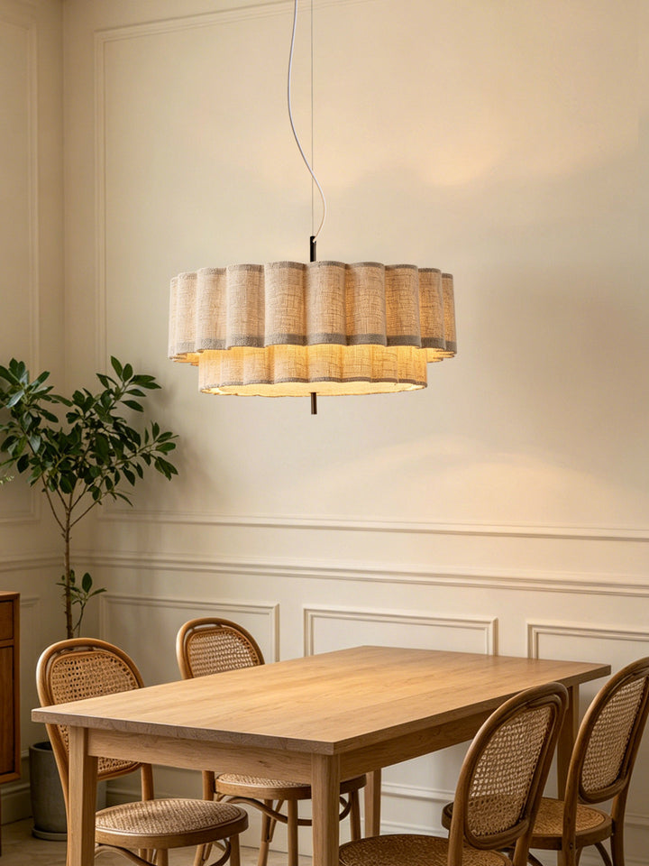 Rowan Fluted Fabric Pendant Lamp – detail 7