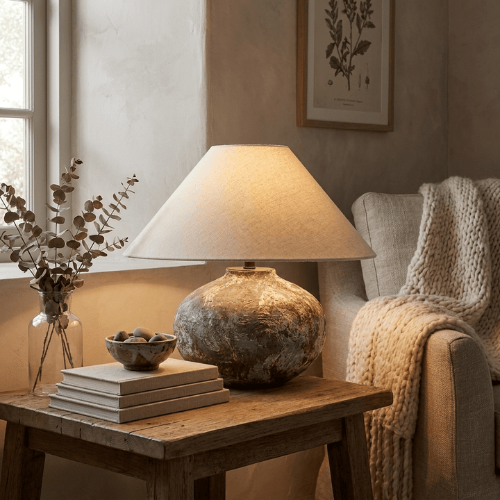 Ruggine Distressed Ceramic Table Lamp - Vakkerlight