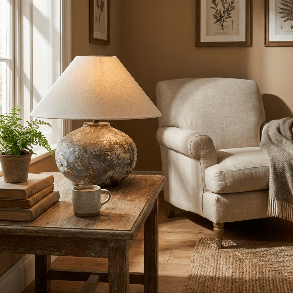 Ruggine Distressed Ceramic Table Lamp - Vakkerlight