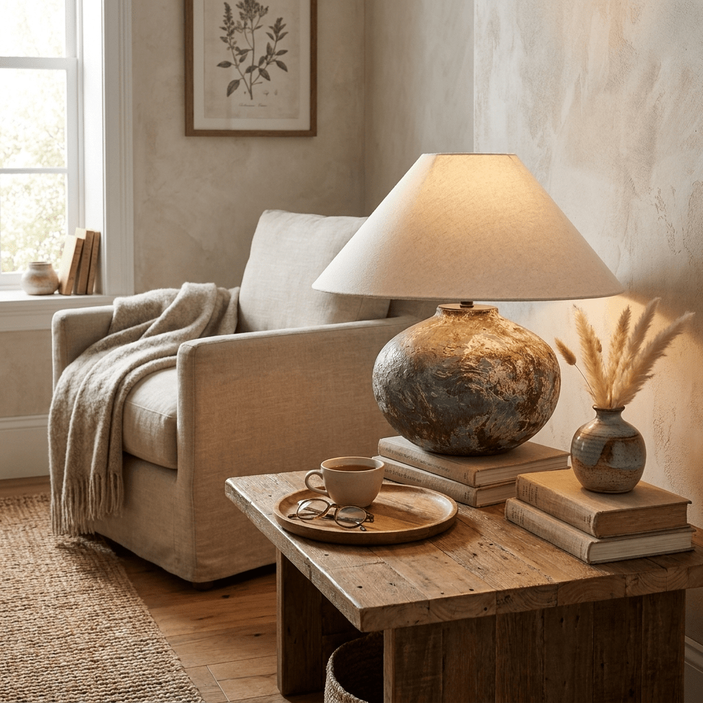 Ruggine Distressed Ceramic Table Lamp - Vakkerlight