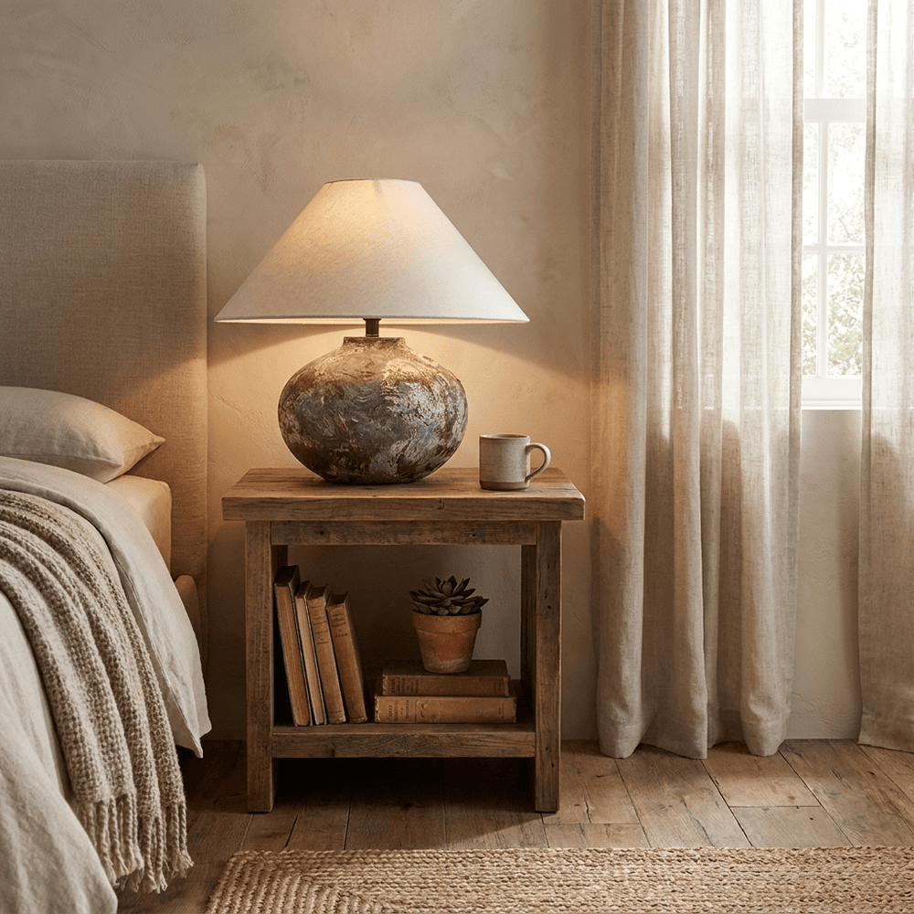 Ruggine Distressed Ceramic Table Lamp - Vakkerlight