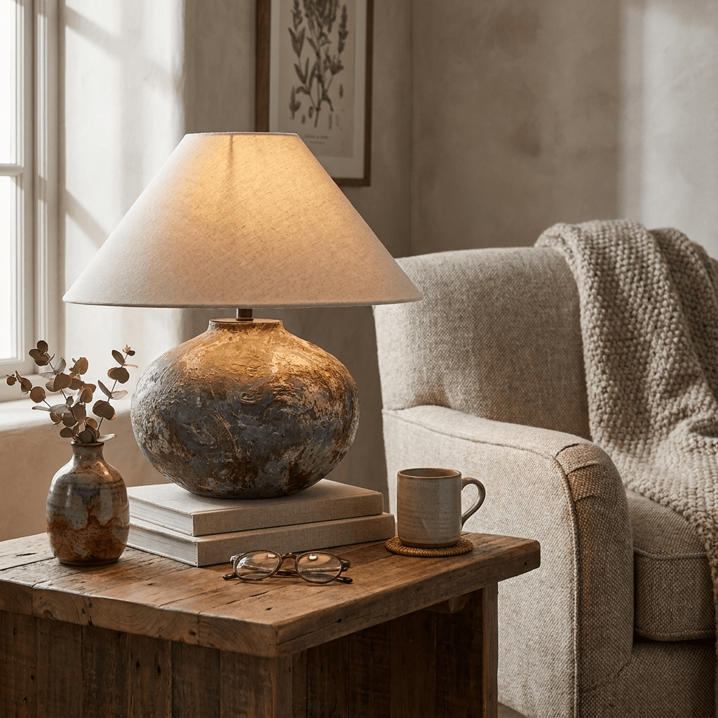 Ruggine Distressed Ceramic Table Lamp - Vakkerlight