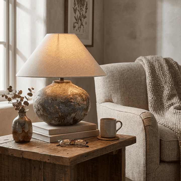 Ruggine Distressed Ceramic Table Lamp - Vakkerlight