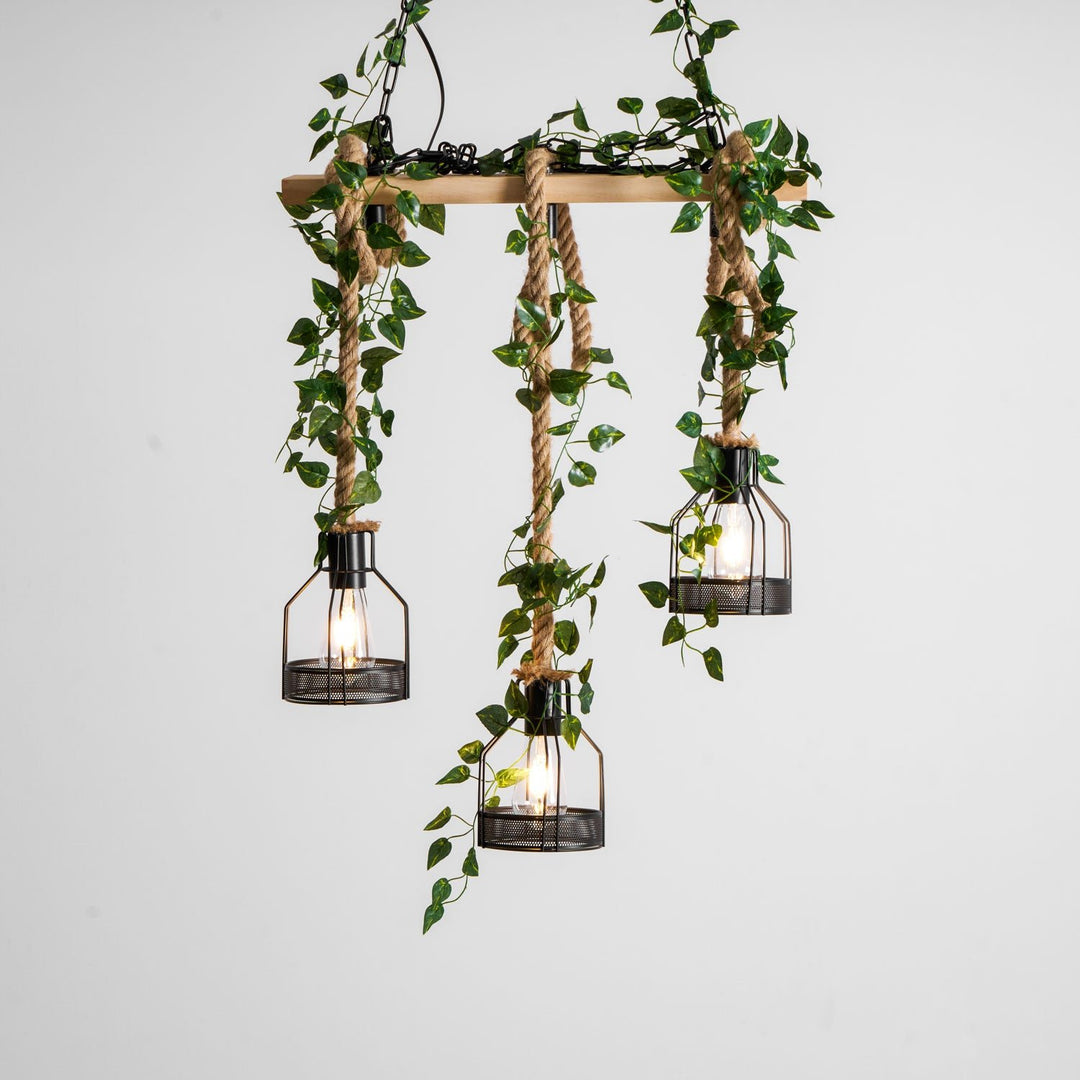 Rustic Wooden Chandelier - Vakkerlight