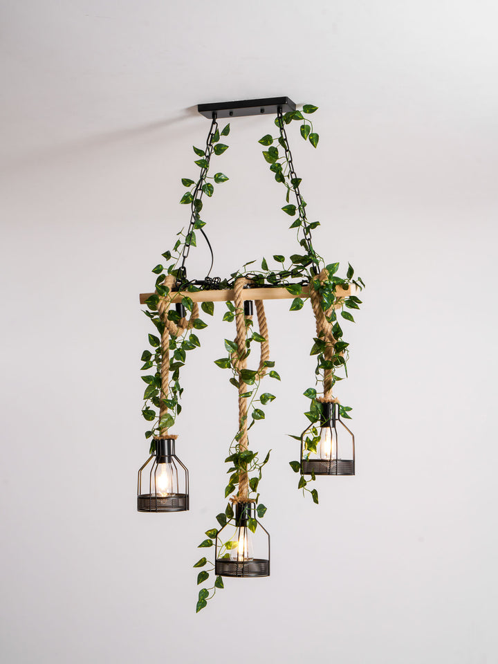 Rustic Wooden Chandelier - Vakkerlight