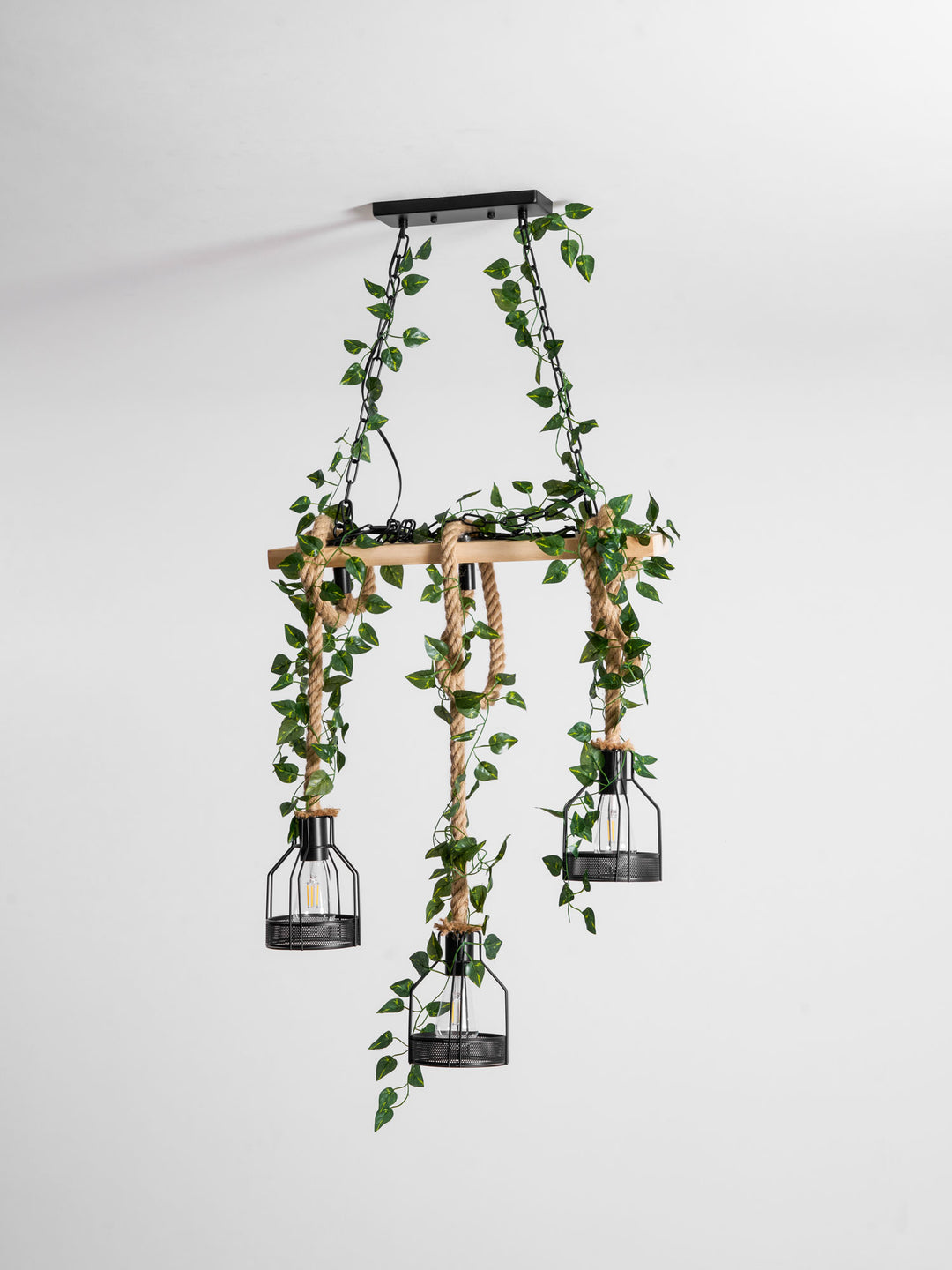 Rustic Wooden Chandelier - Vakkerlight