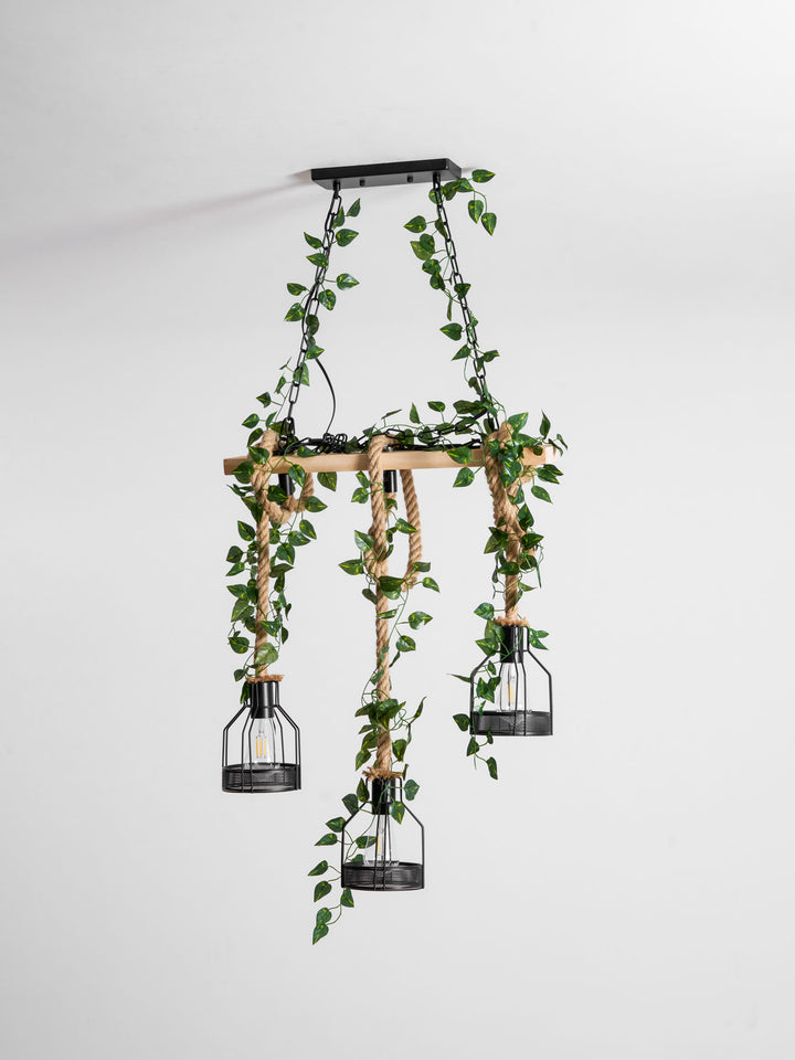 Rustic Wooden Chandelier - Vakkerlight
