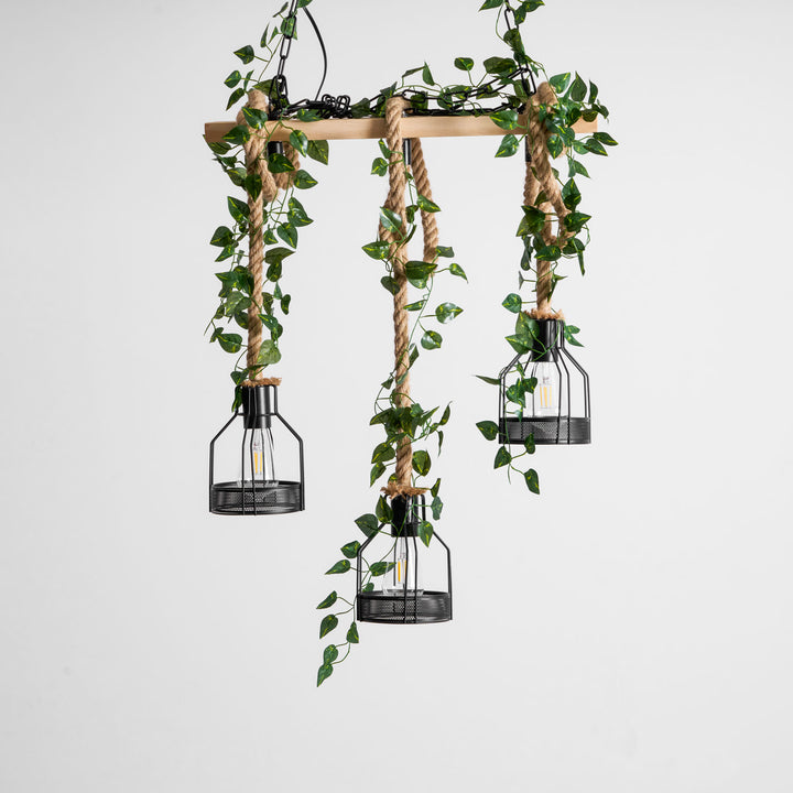 Rustic Wooden Chandelier - Vakkerlight