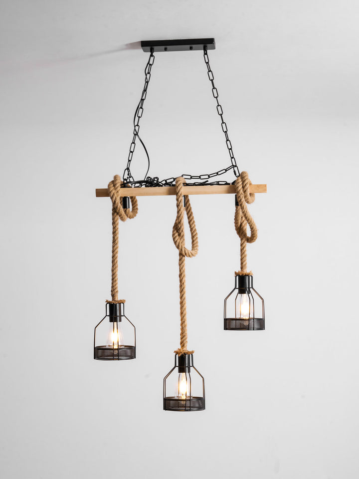 Rustic Wooden Chandelier - Vakkerlight