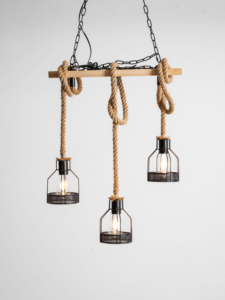 Rustic Wooden Chandelier - Vakkerlight