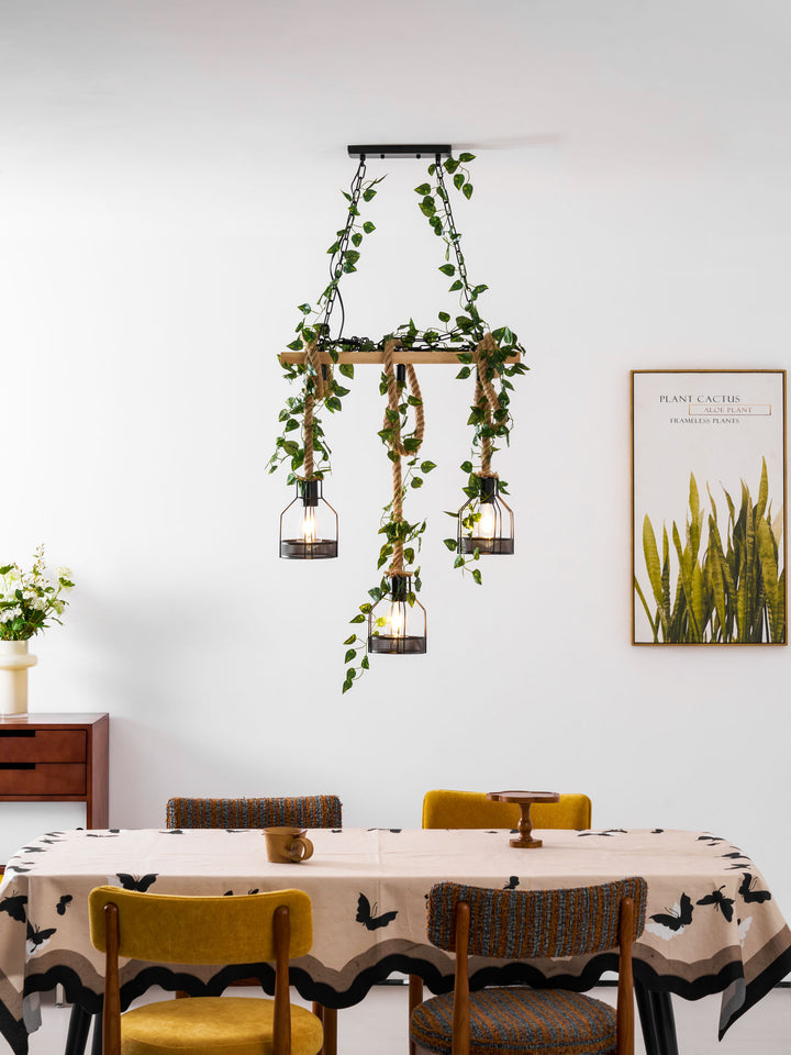 Rustic Wooden Chandelier - Vakkerlight