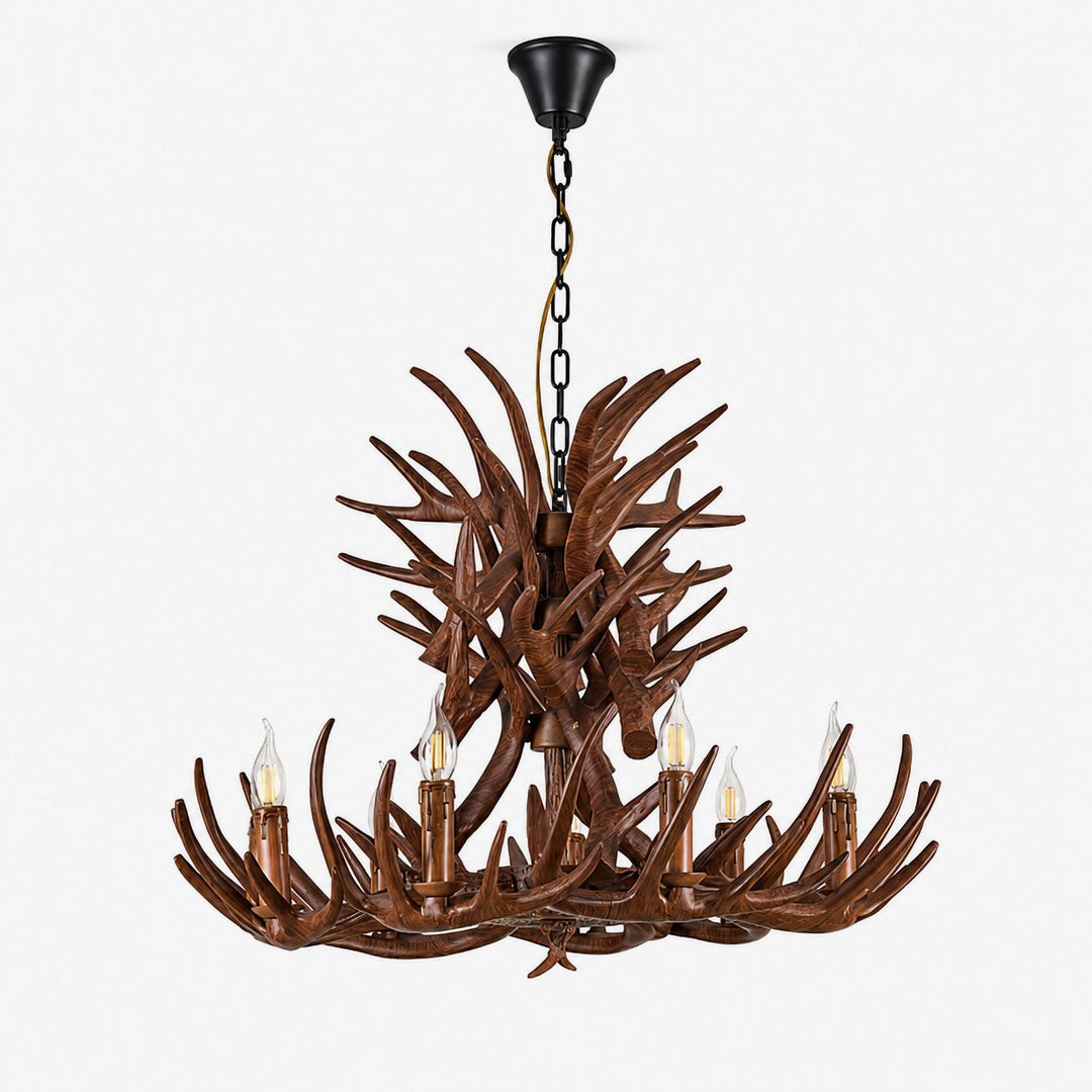 Rustic Antler Lodge Chandelier - Vakkerlight
