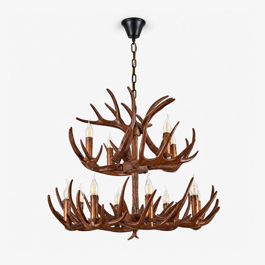 Rustic Antler Lodge Chandelier - Vakkerlight